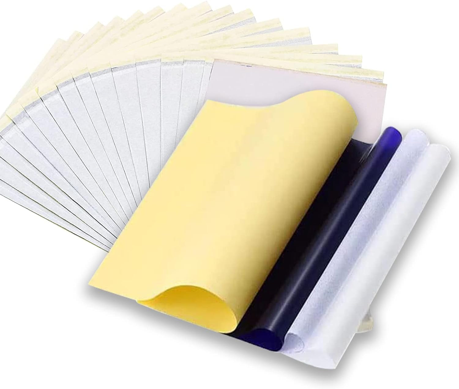 120PCS Tattoo Transfer Paper, Tattoo Template Transfer Paper, Thermal Template Paper, Tracing Paper, Tattoo Transfer Paper, Which Can Be Used for Thermal Photocopiers or Freehand, Hand-Painted, Etc