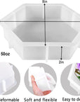 Large Silicone Molds for Resin,9 Inch Upgraded Large Resin Molds,Deep Epoxy Molds Hexagon for Flowers Preservation, Resin Art Casting, DIY Wedding, Valentine, Gift and Home Decors.
