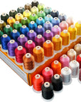 42 Spools 1000M (1100Y) Polyester Embroidery Machine Thread Kit for Professional Embroiderer and Beginner