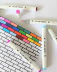 , Alcohol Markers, Dual Tip Double Ended Marker, 60 Colours, Clear Plastic Storage Case, Drawing, Sketching