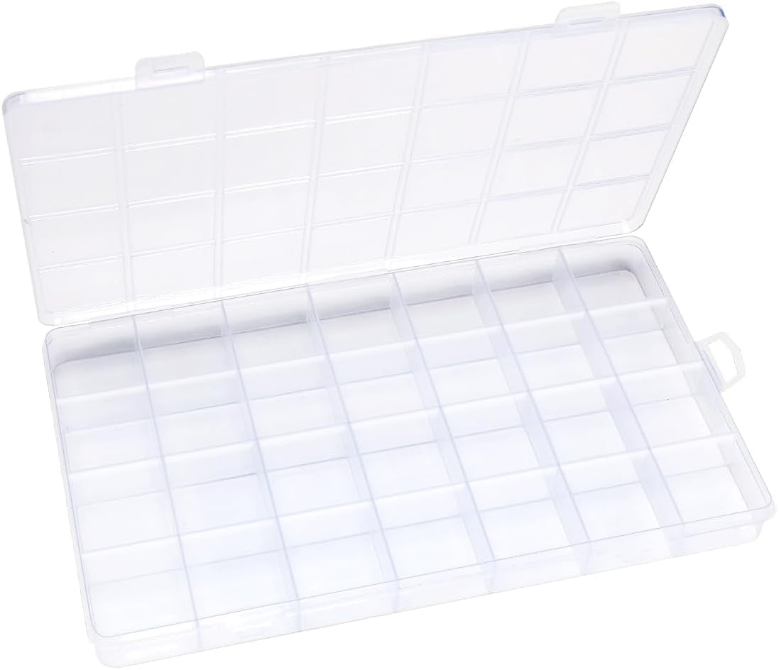 28 Grids Bead Organizer, Craft Organizers and Storage, Acrylic Organizers, Plastic Bead Organizer Box for Crafts Organizing Storing