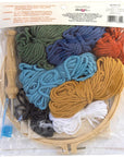 72-76390 Camping Punch Needle Kit for Beginners, 8" Diameter, Multicolor, 7Pcs