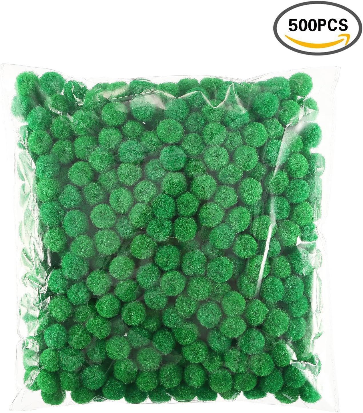 500 Pcs 0.5 Inch Polypropylene Pompoms for Craft Making, Small Pom Poms Balls Art and Craft DIY Decorations(Green)