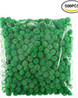 500 Pcs 0.5 Inch Polypropylene Pompoms for Craft Making, Small Pom Poms Balls Art and Craft DIY Decorations(Green)