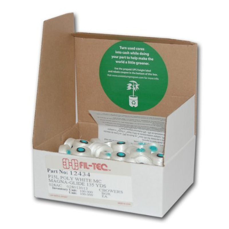 Prewound"L" Bobbins White - 100 Count