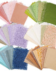 90 Sheets Scrapbook Paper and Decorative Mesh Fabric Assorted Set - 6 Pack Mixed Special Paper for Scrapbooking Planner Bullet Junk Journal Supplies Mixed Media Collage Card Embellishment 5.1X7 Inch