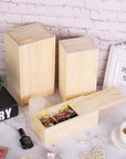 3 Pack Unfinished Wooden Box with Slide Lid, Blank Pine Wood Box Case Container Wood Jewelry Box for Storage, Arts, Crafts, Hobbies, Sewing, Keepsakes, Jewelry