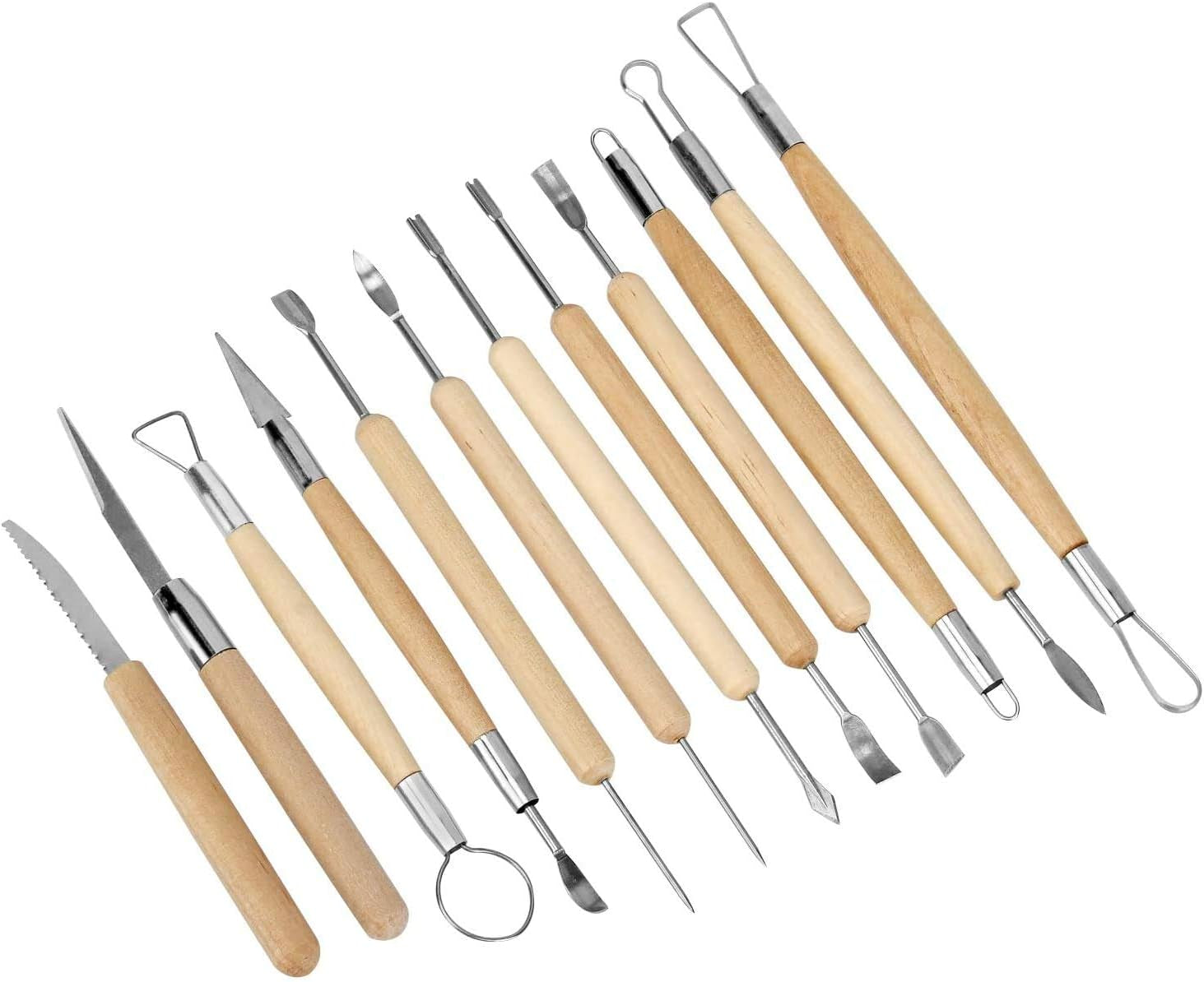 30Pcs Clay Tools, Pottery Tools and Clay Sculpting Tools for Adults, Pottery Kit, Polymer Clay and Air Dry Clay Tools for Ceramics &amp; Pottery Clay, Pottery Tool Kit for Craft Supplies