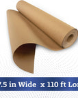 Brown Kraft Paper Roll 17.5 in X 1320 in (110 Ft) Made in the USA - Brown Paper Roll - Brown Wrapping Paper Roll - Brown Craft Paper Roll - Roll of Paper - Kraft Wrapping Paper - Shipping Paper
