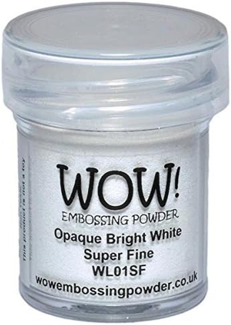 ! Embossing Powder Black and White Bundle: Primary Ebony, Opaque Bright White, White Pearl, Clear Gloss, 15ML