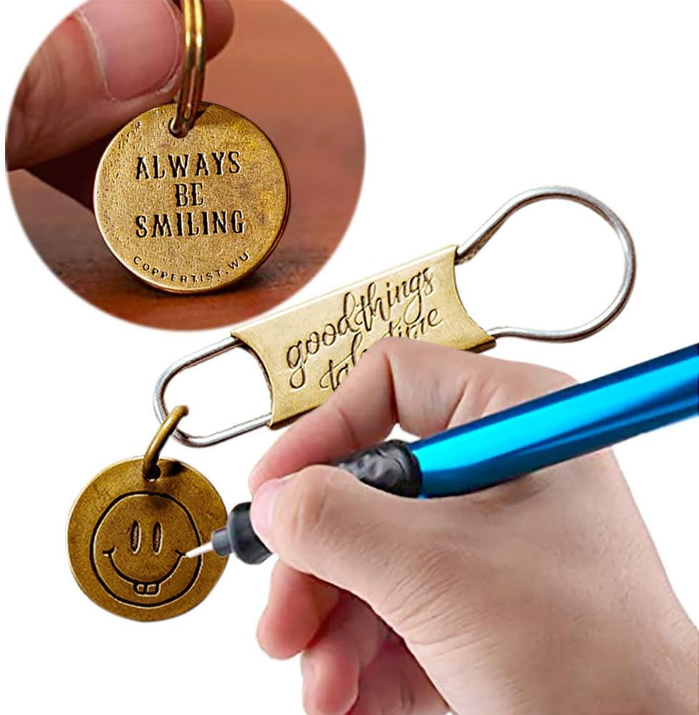 Electric Cordless Engraving Pen, Etcher Engraver Tool with 5Pcs Replaceable Diamond Tip Bit, Engraving Pen for Metal, Wood, Glass, Plastic, Jewelry, Leather