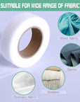 Fabric Fusing Tape - Iron on Hemming Tape, Double Sided Fusing Hem Tape Durable Adhesive for Skirts Jeans Clothes Pants Collars Curtains - White, 1 Inch Wide 72 Yard Long Total