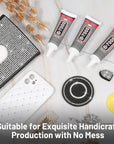 Upgrade B-7000 Jewelry Bead Glue for Crystal Rhinestone, Clear Fabric Glue 3Pcs 25Ml 0.9 Fl Oz Multipurpose Adhesive for Rhinestone Crafts Fabric Metal Stone Nail Art Wood Glass(75Ml / 2.7Oz in Total)