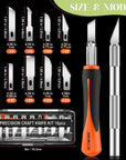 16 Pcs Craft Knife, 3 Pcs Exacto Knife with 13 Pcs SK5 Steel Sharp Blades, Professional Hobby Knife Perfect for Modeling, Carving, Precision Knife for Arts & Crafts, Art Knife Exacting Knife