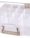 9007AB Super Satchel with Removable Dividers, Portable Art & Craft Organizer with Handle, [1] Plastic Storage Case, Clear
