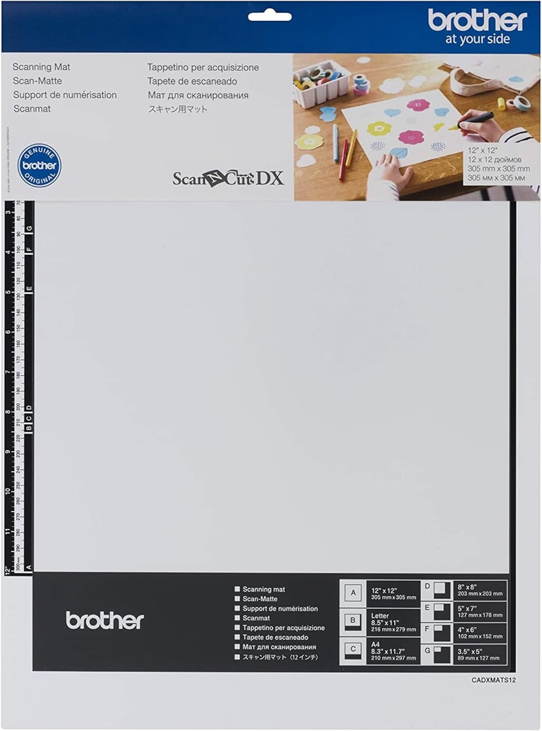 Scanncut DX Mat CADXMATS12, 12" X 12" Scanning Mat, Non-Tack Mat to Scan Custom Designs, Accessory for  Cutting Machines