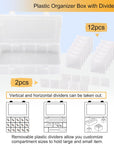 Tackle Box Organizer Plastic Organizer Box with Dividers Bead Organizer Box Container Clear Snackle Box Container Large 15 Grid Box Organizer