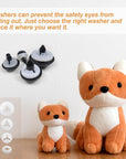 180Pcs Safety Eyes Backs 12Mm to 20Mm Plastic Washers for Safety Eyes and Noses Doll Accessories Washers for Stuffed Animals Amigurumis Crochet Bears Doll Making