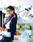 6Pack Twin Needle Double Needle with 2 PCS 9 Groove Pintuck Presser Foot 3 Size 2/90 3/90 4/90 by