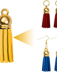 Tassels for Keychains Faux Suede Tassel for DIY Jewelry Making 60 Pcs Leather Keychain Charms Bulk & 60 Pcs Jump Rings Key Chain Rings Bulk for Cellphone Straps Pendants Crafts