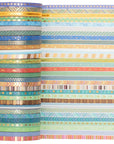 60 Rolls Skinny Washi Tape Set Gold Foil Masking Thin Basic Patterns Decorative Tapes for Arts, DIY Crafts, Journals, Planners, Scrapbook, Wrapping