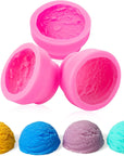Silicone 3D Ice Cream Ball Shape Silicone Molds Cookie Pastry Mold Soap Candle Clay Mold Aromatherapy Plaster Mold, for Wedding Cake Chocolate Dessert Pudding Mousse DIY Kitchen Baking (3 Pieces)