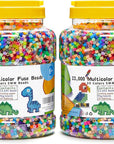 2 Buckets of Fuse Beads, 46,000 Pcs 5Mm Beads for Kids Crafts, 30 Colors Iron Beads with 6 Pegboards, 10 Ironing Paper, 20 Patterns, Gifts for Birthday Christmas, Multicolor Beads Refill Kit