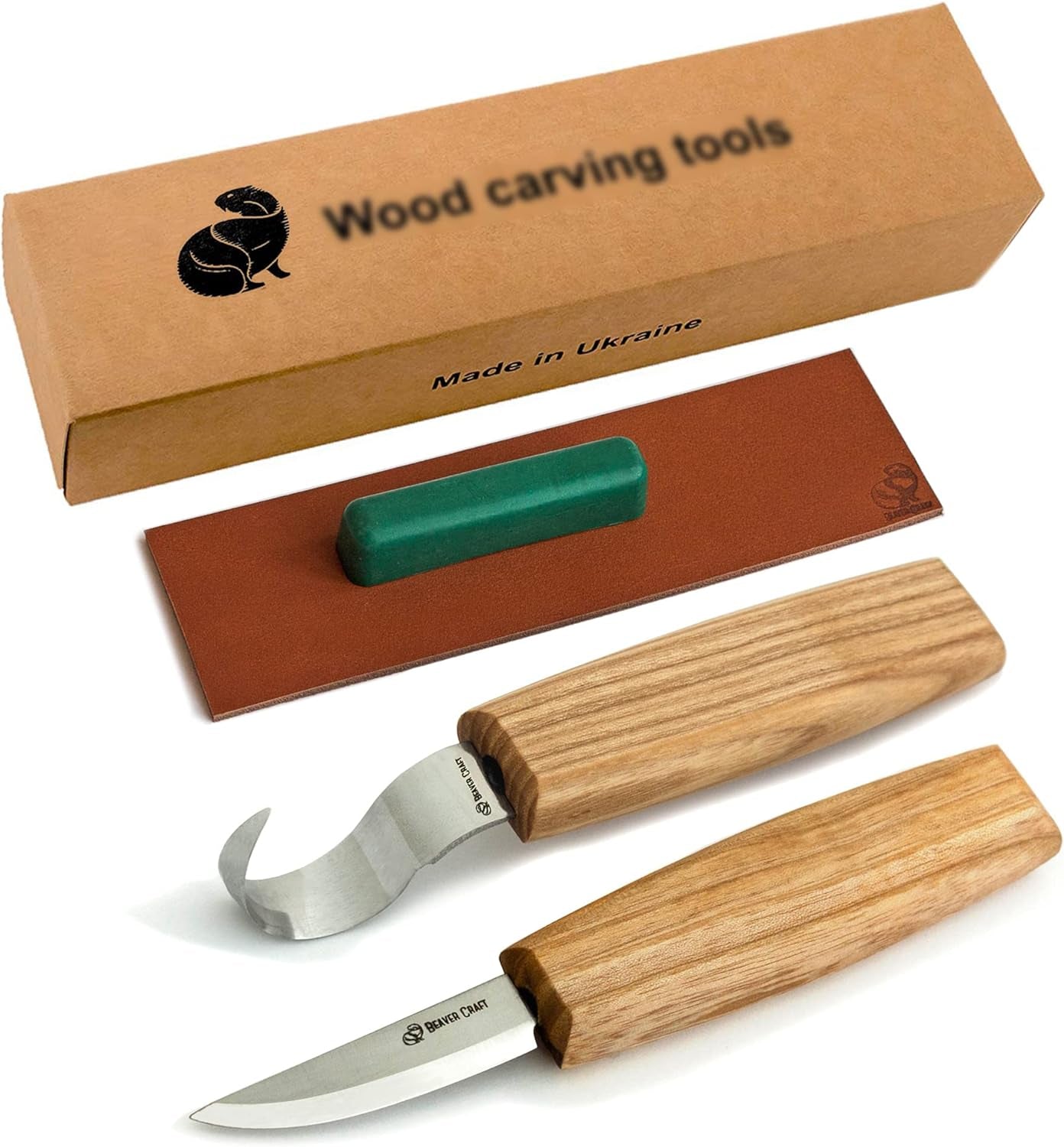 S01 Wood Spoon Carving Knives Set Spoon Making Tools Kit Whittling Knife Hook Knife Right-Handed Bowl Cup Kuksa for Beginners Woodworking Professional Wood Carving Kit