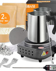 Candle Making Kit with Electronic Hot Plate,Candle Wax Melter for Melting Wax,Including Cadle Pot, Wax Melter Hot Plate,2Lb Soy Wax,Stain Spoon,Cotton Wicks,Center Devices,Wick,Thermometer.