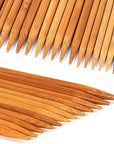 75 Pcs Double Pointed Knitting Needles Set,  Carbonized Bamboo Knitting Needles, Knitting Needle for Handmade Creative DIY - 8'' Length 15 Sizes (2.0Mm -10.0Mm) (5 Needles/Size)