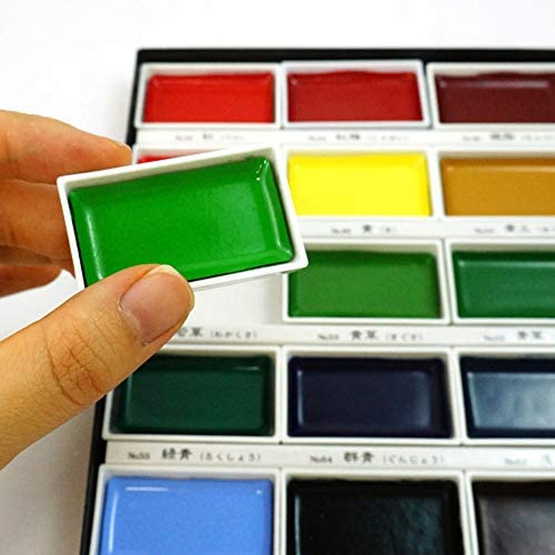 GANSAI TAMBI 18 Colors Set, Watercolor Paint Set, Professional-Quality for Artists and Crafters, Ap-Certified, for Adult, Made in Japan