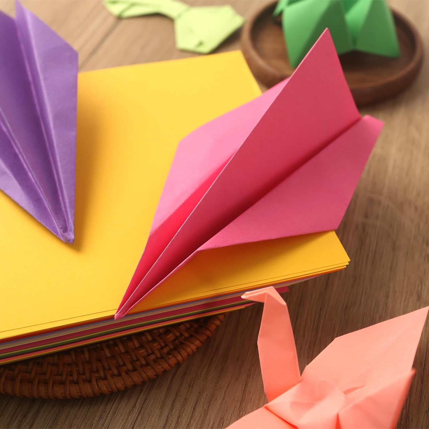 250 Sheets Colored Origami Paper, 6 X 6 Inch/ 80Gsm Colored Craft Paper Double Sided Square Paper for Beginners Arts and Crafts Scrapbook Making