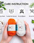 62 Acrylic Yarn Skeins, 2170 Yards Yarn for Knitting and Crochet, Includes 2 Crochet Hooks,2 Weaving Needles,10 Stitch Markers, Perfect Beginner Kit for for Adults Kids