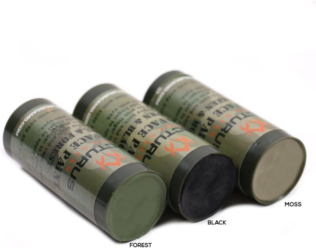 Camo Face Paint Sticks - 6 Camouflage Colors in 3 Double-Sided Tubes | Compact Camo Concealment for Hunting, Paintball, Airsoft or Military Use