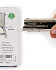 Single Hole Heavy Duty Hand Held Hole Punch - 1/8 Inch (3 Mm) Hole Punch, 2 Inch Reach, for Id Card, PVC Card, Badge, Foil, 5" Tall, Silver