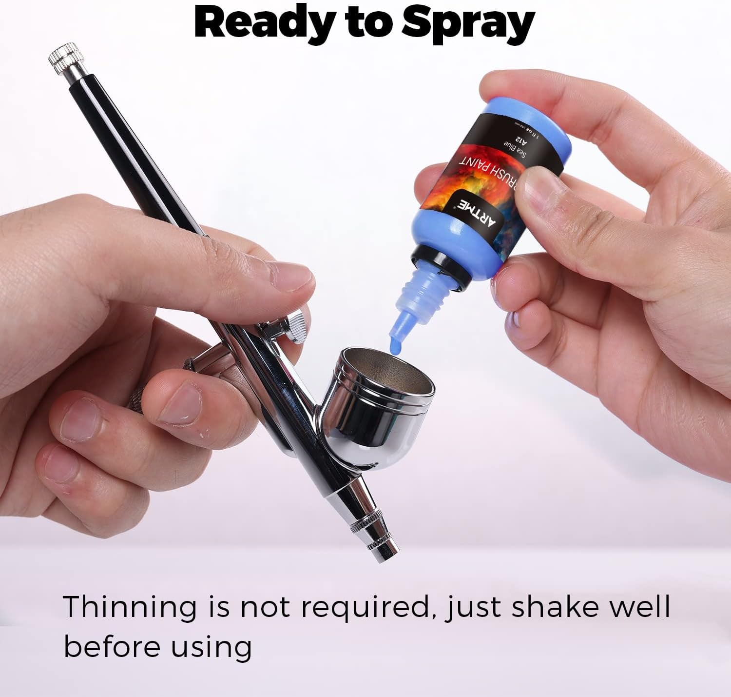 24 Colors Airbrush Paint Set Include Metallic and Neon Colors, Opaque & Water Based Acrylic Paint, Leather & Shoe Airbrush Paint Kit for Artists, Beginners, and Students