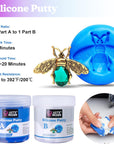 Silicone Putty,1Lb/40A Silicone Mold Making Kit, Non-Toxic,Strong&Flexible, Easy 1:1 Mixing Ratio for Reusable Silicone Molds, Resin Molds, Soap