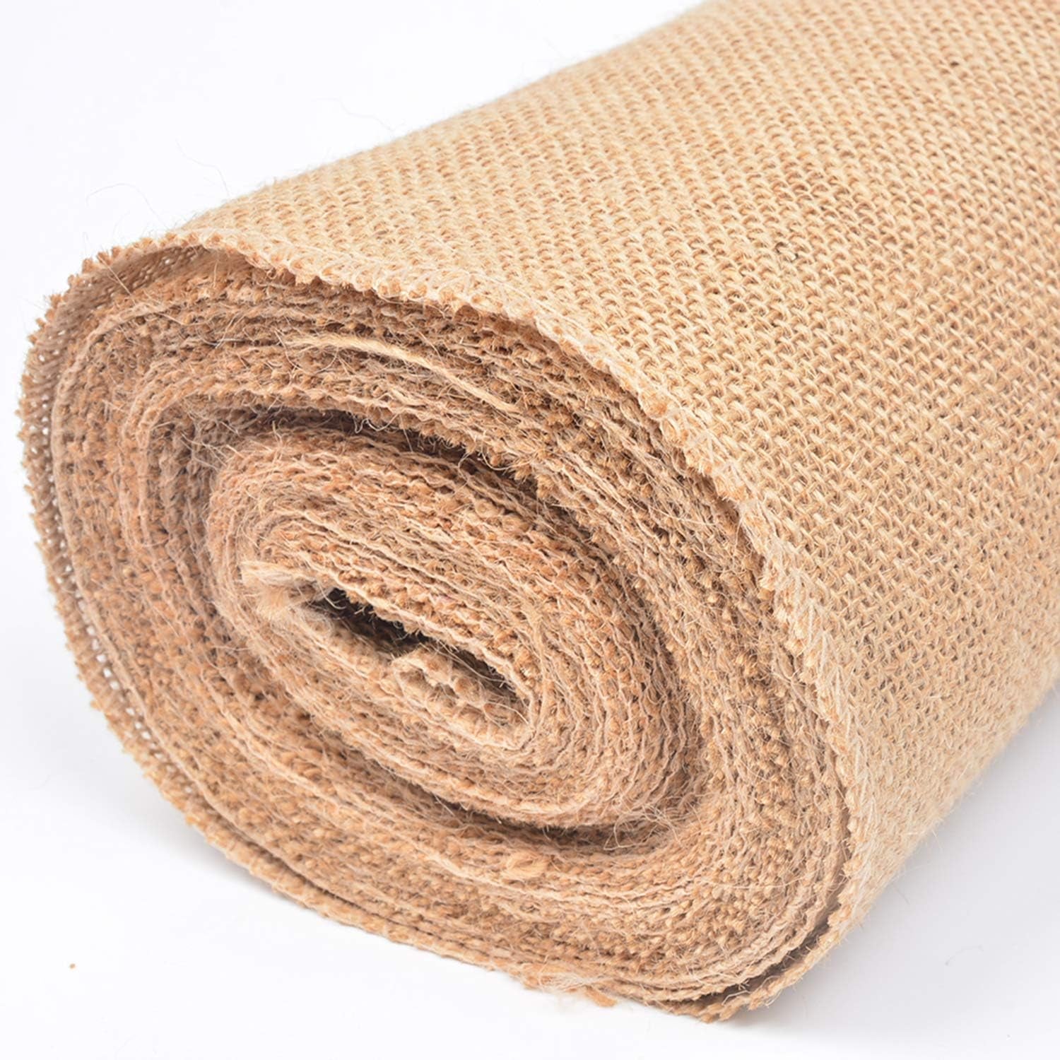10 Yard Long 12" Wide Natural Burlap Fabric Roll for Craft Projects, Home Decor, Wedding Decor