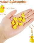 40 Pieces Mini Resin Ducks Resin Duck Charms Pendants Findings Charm DIY Duck Pendants for Bracelet Necklace Earrings Keychain Crafts