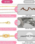 Chains for Jewelry Making, 60Ft Jewelry Making Chains for Necklace with Pliers, Open Jump Rings and Lobster Clasps for Making Jewelry DIY Necklace Bracelet Anklet, 6Colors 2Mm