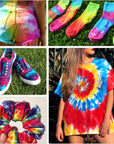 Tie Dye Powder - 8 Colors 160G/5.6Oz Tie Dye Refill Powder Packets, Non-Toxic Tye Dye for Kids Adults, Fabric Tie Dye Powder Bulk for Shirts, Clothing, Group, Festival Designs
