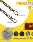 4 Pack 47" Purse Chain, 4 Colors Bag Chain Crossbody Chain Strap Replacement
