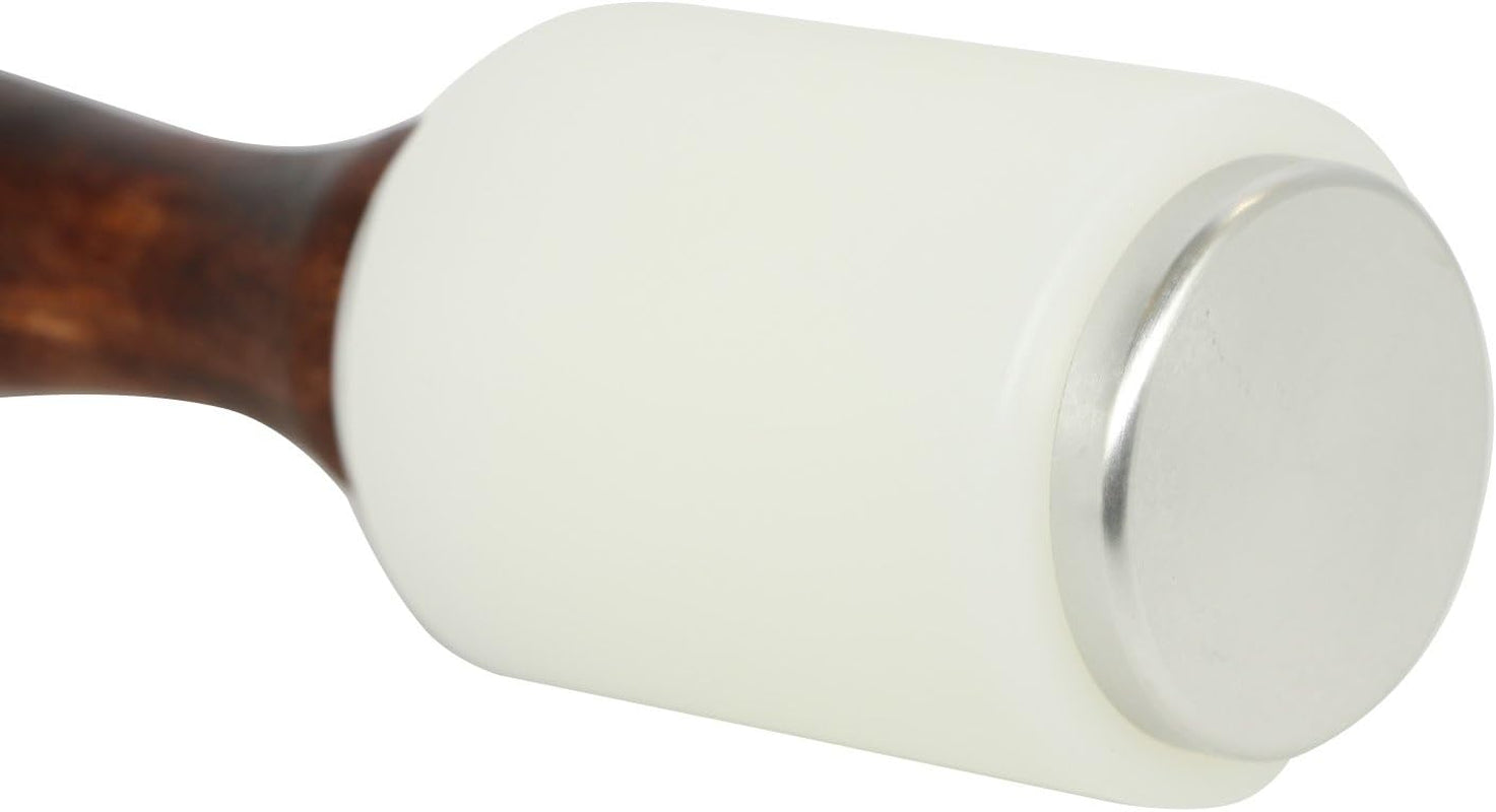 Leathercraft Wooden Handle Nylon Hammer - Wood Leather Carving Hammer Mallet for DIY Stamping Sew Leather Cowhide Tool