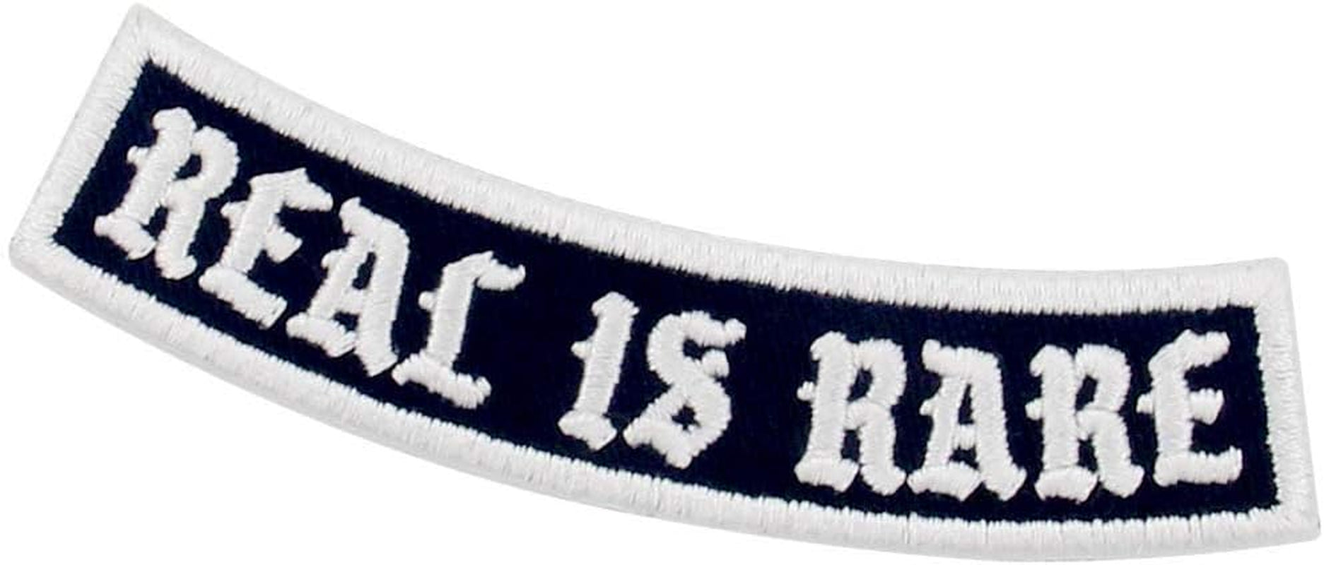 Real Is Rare Patch Embroidered Biker Applique Iron on Sew on Emblem