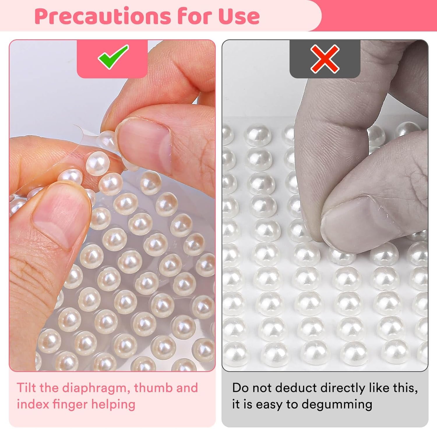 7 Sizes Self Adhesive Ivory White Hair Pearl Stickers,  2032 Pieces Stick on Pearls Gems for Hair, Face, Makeup, Eye, Crafts, Wedding
