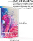 Watercolor Paper Pad 2 Pack - A4 8.3X11.7" - 60 Sheets Total (140Lb/ 300Gsm) - Cold Press Acid Free Art Sketchbook Pad for Painting & Drawing, Wet, Mixed Media