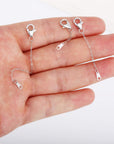 Necklace Extender White Gold Chain Extender 925 Sterling Silver Necklace Bracelet Anklet Extenders Chain Extension for Jewelry Making (1 2 3 Inch)