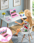 57 Pack Doll Clothes and Accessories 5 Fashion Dresses 4 Tops 4 Pants Outfits 3 Wedding Gown Dresses 3 Swimsuits Bikini 5 Mini Dresses, 10 Hangers 15 Shoes Computer Cosmetic for 11.5 Inch Doll
