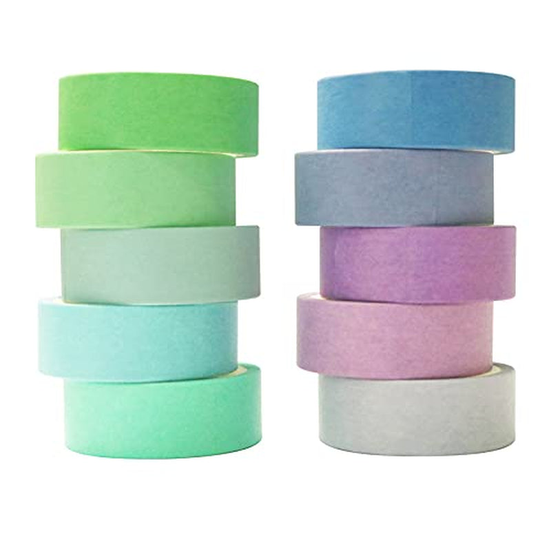 Washi Tape Set 20 Rolls - 15 Mm Rainbow Colors Washi Masking Tape Decorative Tape for Bullet Journal, Planner, DIY Arts Crafts, Scrapbooking, Holiday Decoration