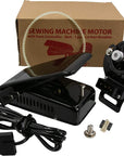Sewing Machine Motor Kit with Foot Pedal & Belt - 110 Volt, 100 Watt for Imported & Domestic Home Sewing Machines (Black)